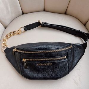 Michael Kors Black Chain Belt Bag